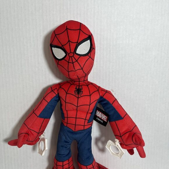 Marvel City Swinging Spider-Man Plush Figure, 14” Soft Super Hero Doll w/ SOUND - Picture 2 of 8